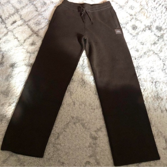ALO Yoga Unisex Chocolate Brown Straight-Leg Sweatpants